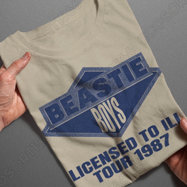 Beastie Boys sous licence To Ill Tour 1987 vintage Print Look Unisex Heavy Cotton T-shirt | Sweat-shirt | Sweatshirt à capuche