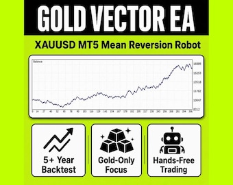 Gold Vector EA: XAUUSD MT5 Mean Bot Algorithm (Digital Download)