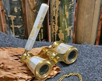 Vintage Opera Glasses Binocular - Handcrafted Brass Binoculars for Timeless Adventures and Memorable Gifts, Anniversary Gift For Wife