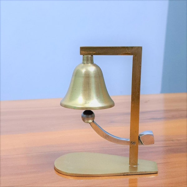 Vintage-Inspired Metal Manual Call Bell | Clear Ring Tone | Ideal for Hotels, Restaurants And Service Desks | Durable & Elegant Decor Piece