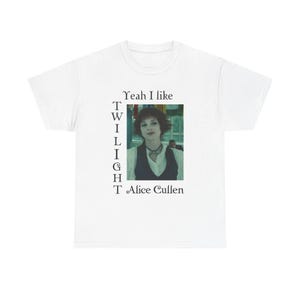Twilight-Inspired T-Shirt, Unisex Heavy Cotton Tee, Alice Cullen Fan Tee, Twilight Movie Apparel, Gift for Twilight Lovers