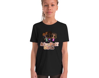 T-shirt à manches courtes pour jeunes filles Afro Puff
