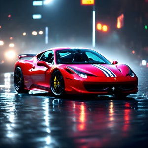 Abstract car digital print