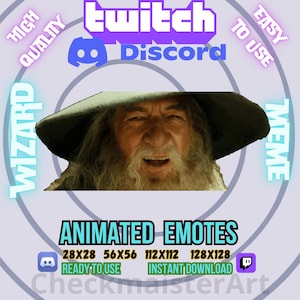 Animated Wizard Meme Emote: Twitch/Discord Streamer Emotes (Digital Download)