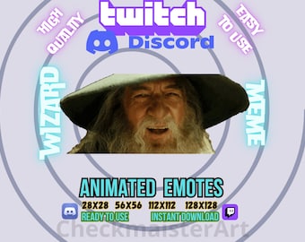 Animated Wizard Meme Emote: Twitch/Discord Streamer Emotes (Digital Download)