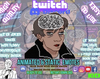 Geen ideeën meer voor Twitch-emote | Grappige geanimeerde streamer-emote (digitale download, direct te gebruiken)