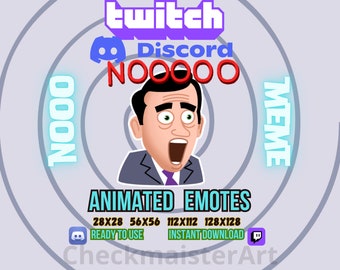 Animated Nooo Meme Emote: Twitch/Discord Streamer Emotes (Instant Download)