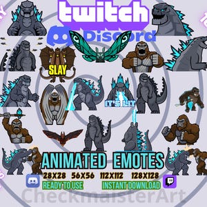 20 Animated Fantasy Monsters Emotes, Twitch Emotes, Discord Emotes, Cool Emote, Lmao Emotes, Funny Emotes, Streamer Emotes, Great Lit Emotes