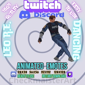 Emote di danza animate R.E., Emote di Twitch, Emote di Discord, Emote di Streamer e Gamer, Emote reali, Meme, Nuove Emote, Emote Residenti, GG