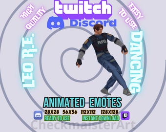Animated R.E. Dance Emote: Twitch/Discord Streamer GG (Digital Download)