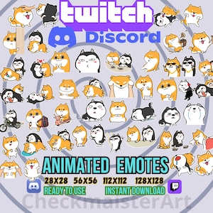 45 Animated Husky Dog Emotes: Twitch/Discord Streamer Pack