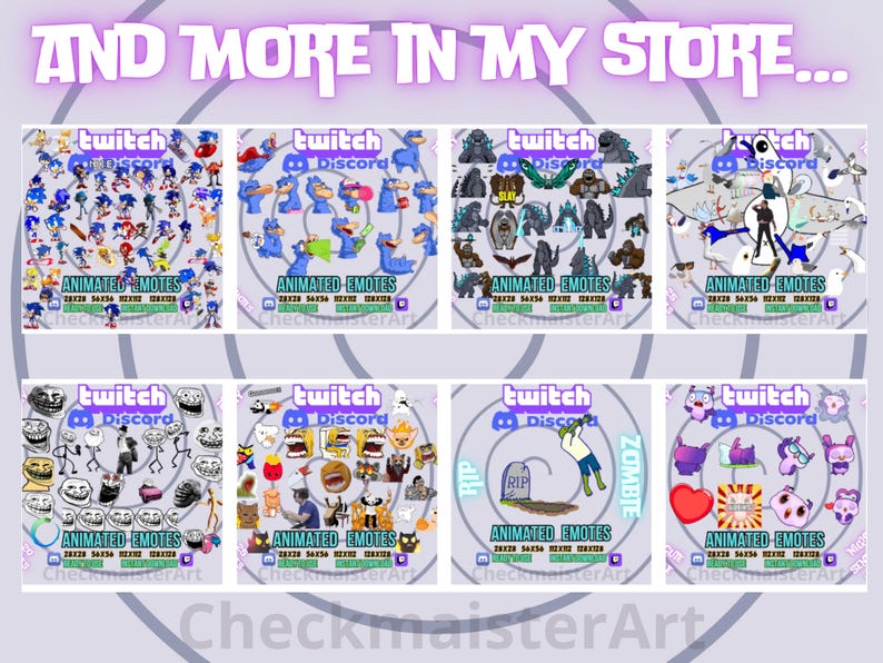 20 Animated Moshing Emotes: Twitch, Discord, Rave (digital Download) - Etsy