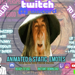 Animated Happy Wizard Emote, Twitch Memes, Discord Emojis, Viral Emotes, Funny Stickers (Digital Download)
