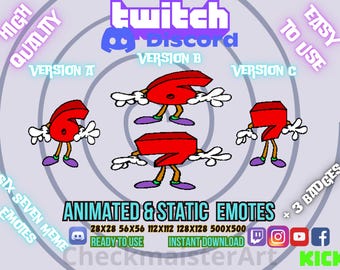 Six Seven Meme Emotes Bundle: Animated/Static Twitch, Discord, YouTube + Badges (Instant Download)