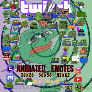 101 animierte Pepe Emotes Bundle, Twitch Emotes, Discord Emotes, Meme Emotes, Lovely Emotes, lustige Emotes, Streamer Emotes, Peepo Emotes, Lmao