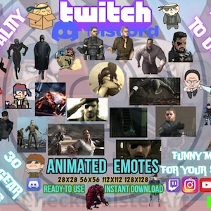 30 emoticonos animados de Iron Gear: memes de Twitch, recursos para Discord, emoticonos para streamers (descarga digital)