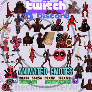 30 animowanych emotikonów Dead Wade, emotikony Twitch, emotikony Discord, emotikony Streamerów i Graczy, prawdziwe emotikony, memy, nowe emotikony, super emotikony