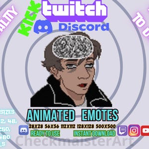 アニメーションのブレインフリーズエモート：面白いTwitch/Discord/キックストリーマーミーム