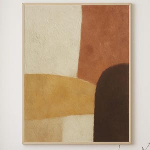 Luxury Abstract Earth Tone Wall Art Digital Download | Minimalist Modern Digital Print | Oversized Neutral Large Print #2016