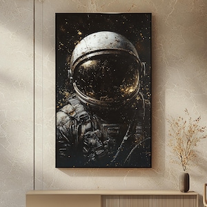 Abstract Astronaut Art Print | Cosmic Space Wall Decor #1171