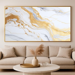 Descarga digital de mármol dorado, impresión digital de arte fluido abstracto con textura de remolino blanco y gris para una elegante decoración de pared moderna n.° 618