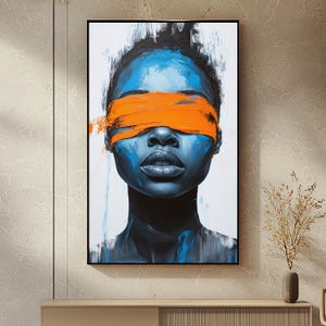 Bold Abstract Woman Portrait Digital Art | Modern Wall Decor #1178