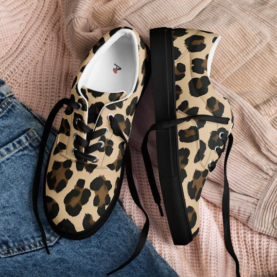 Leopard Print Canvas Sneakers: Women display picture 2