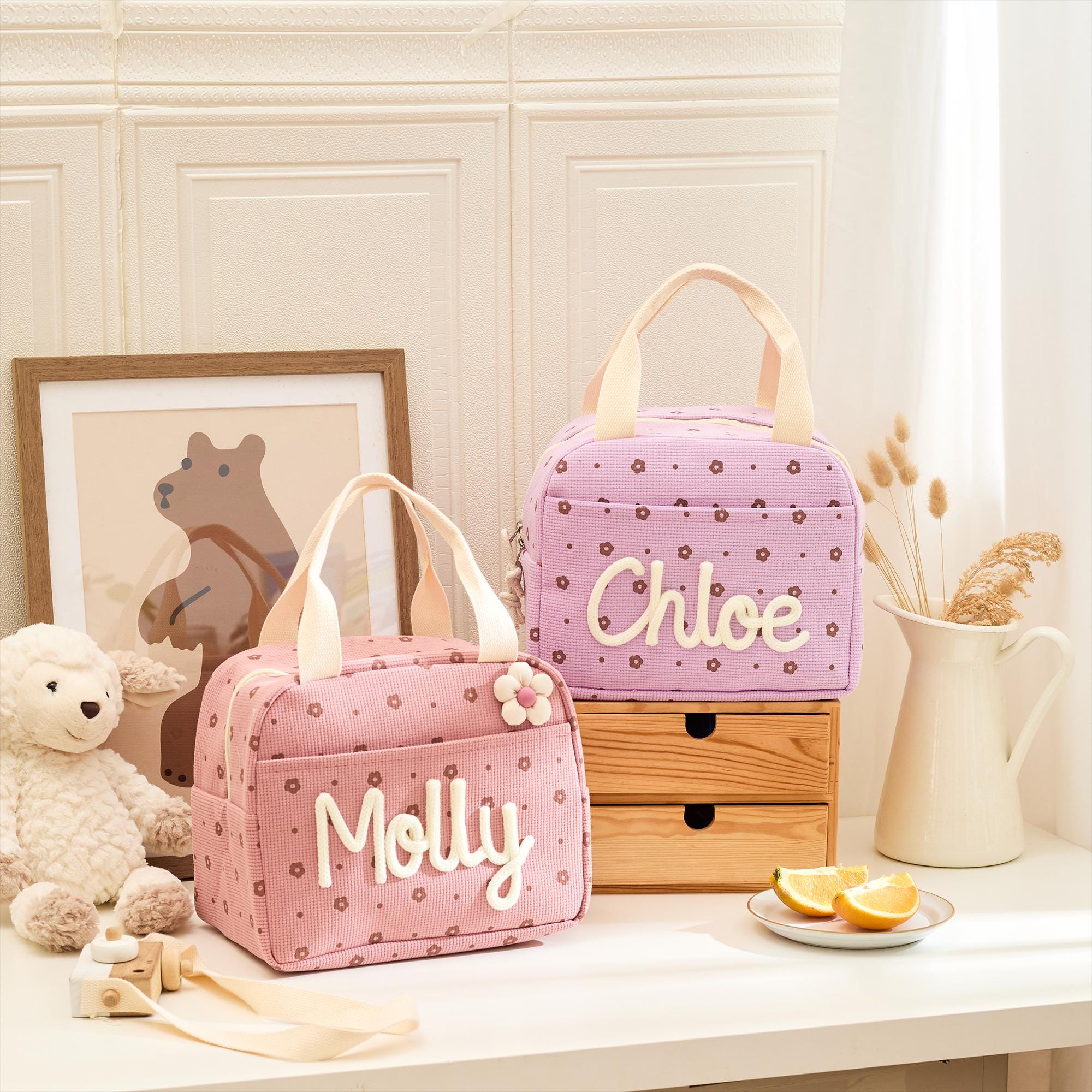 Sac Fourre-tout Vera Bradley Petit Modèle - Motifs Floraux Et Paisley - Coton Rose/jaune/orange - Occasion Bon état