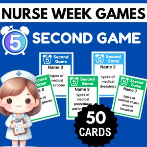 Nurse Games, 5 Second Game For Nurse Party, Medical Games, Nurse Week 2025, Nurse Theme Party Games, Nurse Graduation,Nurse Retirement Party