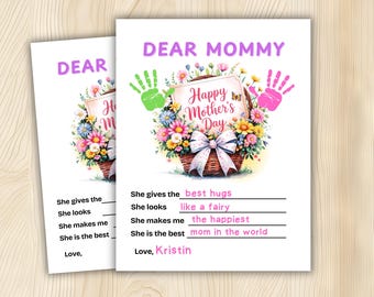 Mother's Day Handprint Craft for Kids Preschool, DIY Mothers Day Gift, Gift for Mom 2026, Flower Poem, Mothers Day Poem Handprint Art Craft