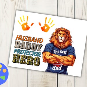 Fathers Day Handprint, Fathers Day 2024, Fathers Day Gifts From Kids