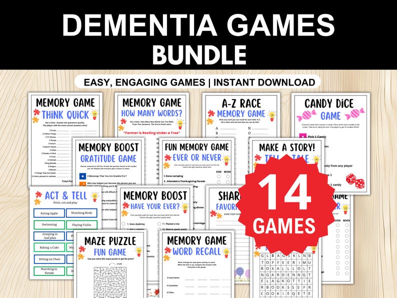 dementia activities, dementia cards, dementia worksheets,