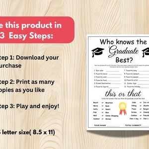 graduation reception games, graduation questions, graduation activities, who knows the grad, teacher graduation games, boy graduation games,