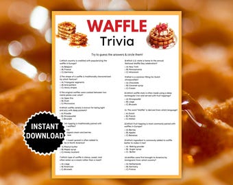 Waffle Trivia Game, Waffle Party, Waffle Station Sign, Waffle Brunch, Shower Waffle Bar, Brunch, Breakfast Games, Sleepover Slumber Party