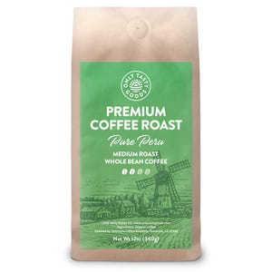 Organic Pure Peru Coffee - Medium Roast Whole Bean - Fair Trade, Fresh Low Acidic Coffee from Peru
