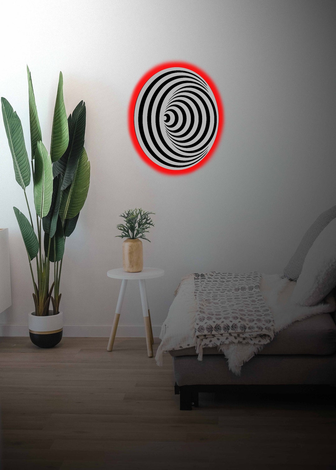 Elegant Swirl Wall Decor With RGB LED Lighting Etsy