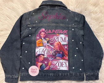 Veste en jean personnalisée Demon Hunters Huntrix