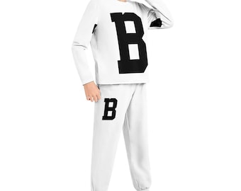 MindImaginative9 : "B" Alphabet Long Sleeve Boy Pajama Suit