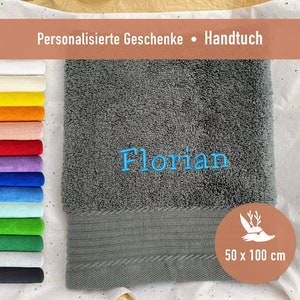Embroidered towel with name - 50 x 100 cm