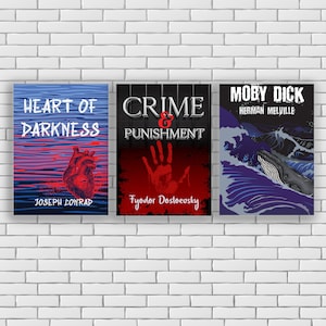 English Literature Posters, Classics Conrad, Dostoevsky Melville English Classroom decor English classroom high school reading English books