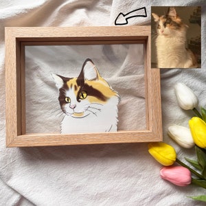 Custom Pet Portrait| Custom Dog Cat Pet artwork| Custom Made Pet Portrait from Photo | Draw My Pet | Personalised Dog Cat Cartoon Drawing