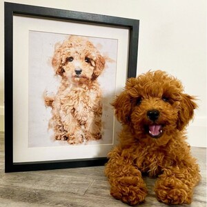 Custom Pet Portrait| Custom Watercolour Pet artwork| Custom Made Pet Portrait from Photo | Digital Dog Painting