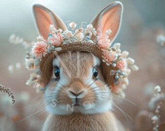 5 Easter Bunny Sublimation, easter postcard sublimation, High Quality PNG, bunny Sublimation, Rabbit postcard for Easter celebration