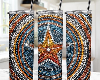 Star in Aboriginal dot painting art, indigenous Australian style sublimation, dot painting, Aboriginal art Australian style, aboriginal png