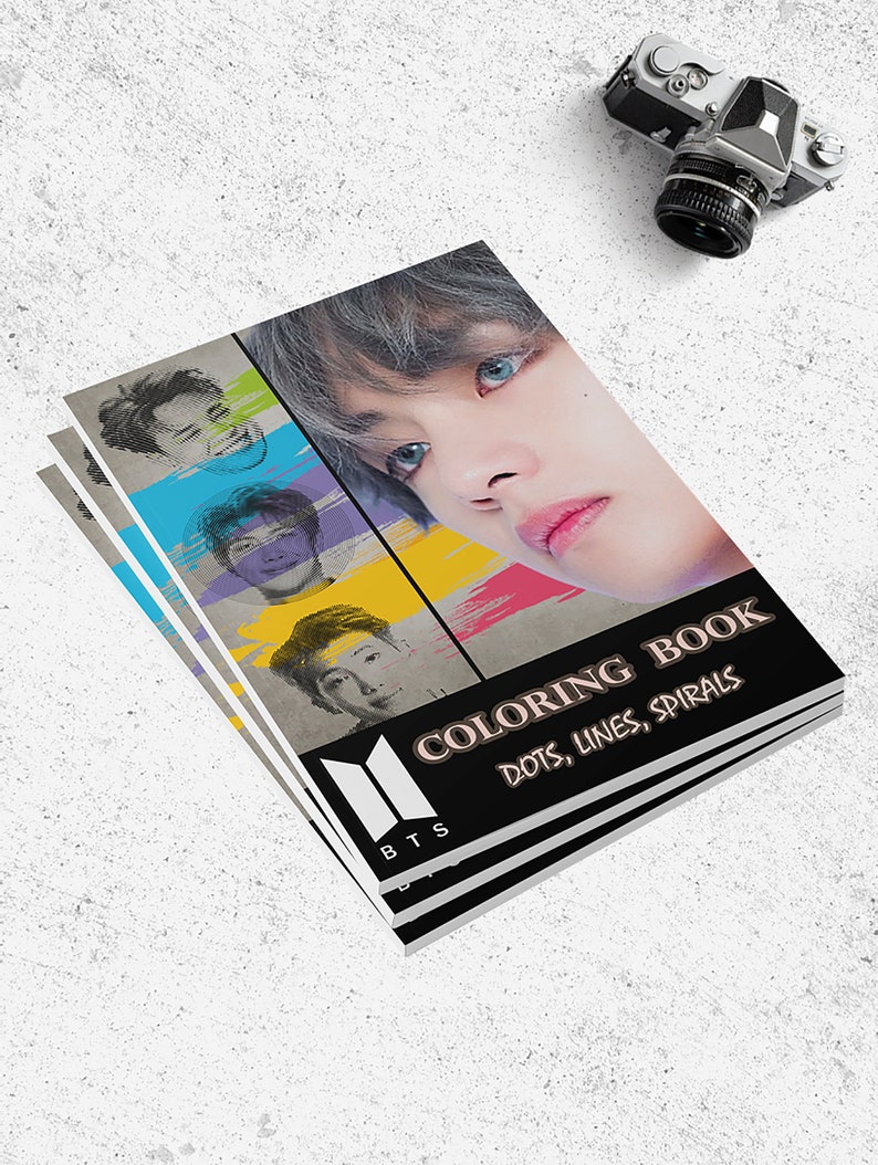 BTS Coloring Book Dots Lines Spirals Coloring Book for Hyper Realistic