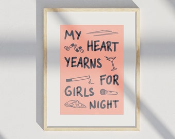 Girls Night Art Print