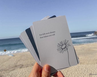 52 Daily Mindfulness Cards + Holder | Affirmation Card Deck  | Self Care Cards | Positive Affirmation Cards | Mindfulness Gift