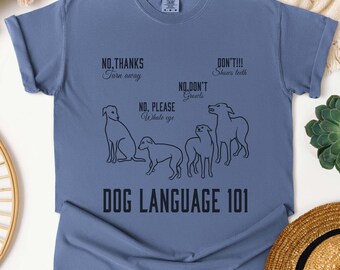 Dog Language tshirt | Comfort Colors® dog training shirt | Reactive dog Anxious no petting tee | Retro Dog trainer top, Whimsical aesthetic