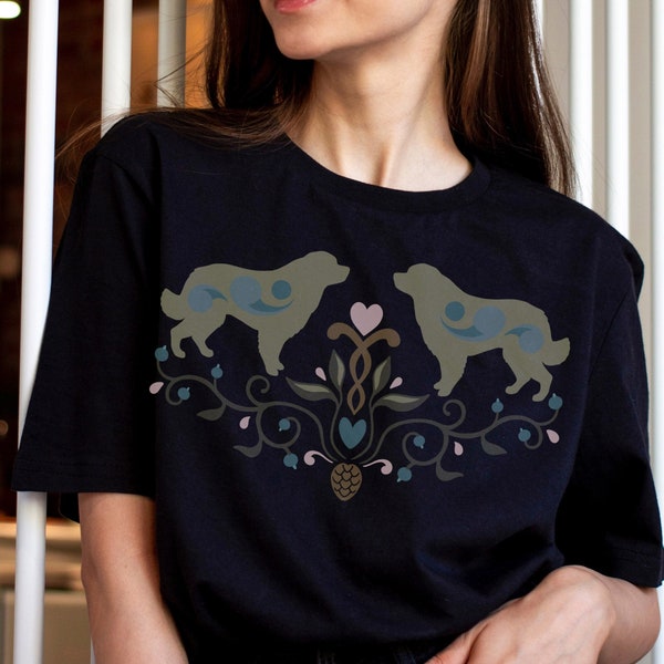 Bernese Mountain Dog Lover Shirt - Scandinavian folk art gift for Dog owner