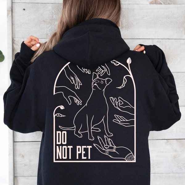 Full Zip Up Hoodie for Dog parents | Do not pet back print | Perfect Gift for Dog Training and Walks